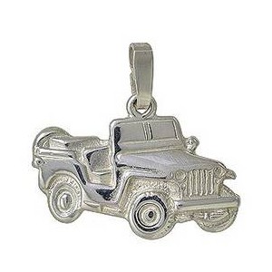 Anhänger Geländewagen in echt Sterling-Silber 925 oder Gold, Charm, Ketten- oder Bettelarmband-Anhänger