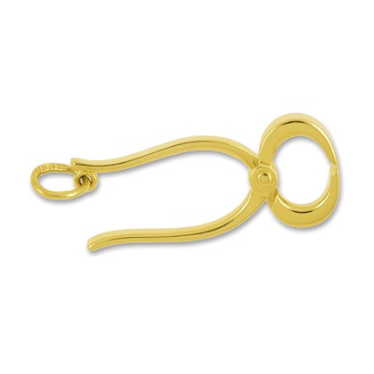 Anhänger Beißzange in echt Sterling-Silber 925 oder Gelbgold, Charm, Ketten- oder Bettelarmband-Anhänger