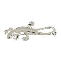 Brosche Eidechse, Salamander, Gecko in echt Sterling-Silber oder Gold