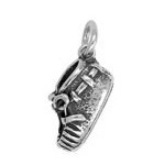 Anhänger Babyschuh in echt Sterling-Silber 925 oder Gold, Charm, Ketten- oder Bettelarmband-Anhänger