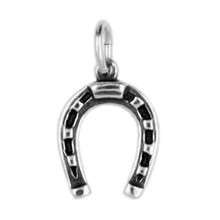 Anhänger Hufeisen in echt Sterling-Silber 925 oder Gold, Charm, Ketten- oder Bettelarmband-Anhänger