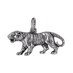 Anhänger Tiger, Charms in Silber & Gold