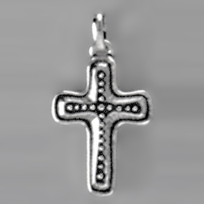 Anhänger Kreuz in echt Sterling-Silber 925, Charm, Ketten- oder Bettelarmband-Anhänger