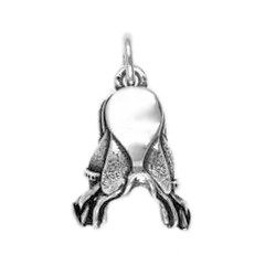 Anhänger Reitsattel in echt Sterling-Silber 925 oder Gold, Charm, Ketten- oder Bettelarmband-Anhänger