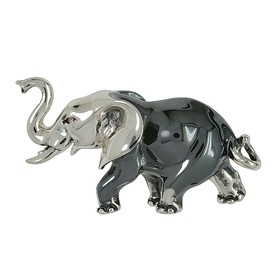 Zierfigur Elefant in echt Sterling-Silber 925 oder Gold, Standmodell