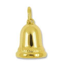 Anhänger Glöckchen in echt Gold, Charm, Ketten- oder Bettelarmband-Anhänger