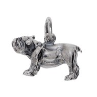 Anhänger Französische Bulldogge, Hund in echt Sterling-Silber 925 oder Gold, Charm, Ketten- oder Bettelarmband-Anhänger