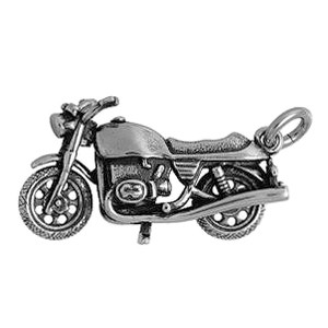 Anhänger R50/5 Oldtimer Motorrad in echt Sterling-Silber 925 und Gold, Ketten- oder Schlüssel-Anhänger
