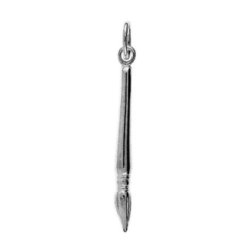 Anhänger Pinsel in echt Sterling-Silber 925, Ketten- oder Schlüssel-Anhänger