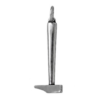Anhänger Hammer in echt Sterling-Silber 925 oder Gold, Ketten- oder Schlüssel-Anhänger