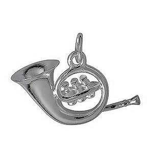 Anhänger Horn in echt Sterling-Silber 925 oder Gold, Charm, Ketten- oder Bettelarmband-Anhänger