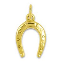 Anhänger Hufeisen in echt Sterling-Silber 925 oder Gold 333, 375, 585, 750, Charm, Ketten- oder Bettelarmband-Anhänger