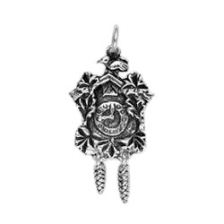 Anhänger Kuckucksuhr in echt Sterling-Silber 925 oder Gold, Ketten- oder Schlüssel-Anhänger