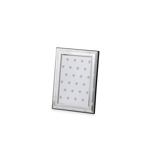 Fotorahmen in echt Sterling-Silber 925, 9 x 13 cm, Kreuzband