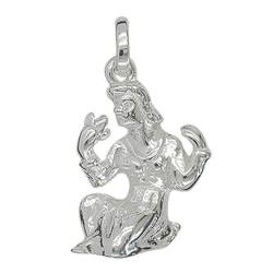 Anhänger Jungfrau, Tierkreiszeichen in echt Sterling-Silber 925 oder Gold, Ketten- oder Schlüssel-Anhänger