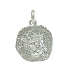 Anhänger Wassermann, Tierkreiszeichen in echt Sterling-Silber 925 oder Gelbgold, Charm, Ketten- oder Bettelarmband-Anhänger