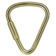 Schlüsselring Triangel mit Schraubverschluss, Schlüsselmechanik in Gelbgold 585 für Anhänger