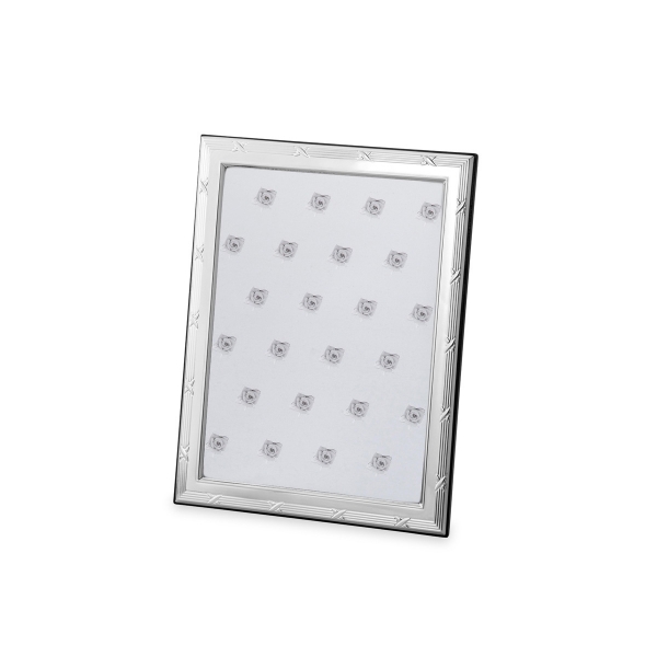 Fotorahmen in echt Sterling-Silber 925, 15 x 20 cm, Kreuzband
