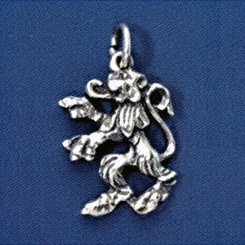 Anhänger Löwe, Wappentier in echt Sterling-Silber 925 oder Gold, Charm, Ketten- oder Bettelarmband-Anhänger