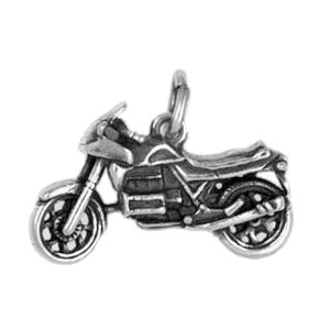 Anhänger K 100 RS Motorrad in echt Sterling-Silber 925 oder Gold, Charm, Ketten- oder Bettelarmband-Anhänger