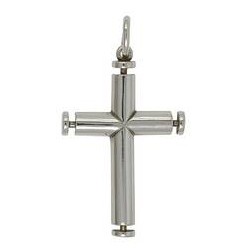 Anhänger Kreuz in echt Sterling-Silber 925 oder Gold, rund, Ketten- oder Schlüssel-Anhänger