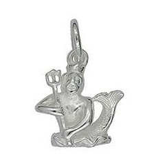 Anhänger Wassermann, Sternzeichen in echt Sterling-Silber 925 oder Gold, Charm, Ketten- oder Bettelarmband-Anhänger