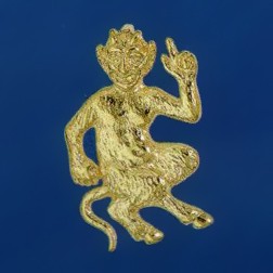 Anhänger Teufel in echt Sterling-Silber 925 oder Gelbgold, Ketten- oder Schlüssel-Anhänger