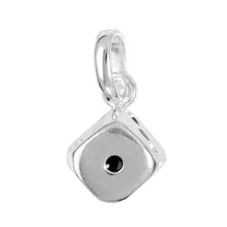 Anhänger Würfel in echt Sterling-Silber 925 oder Gold, Charm, Ketten- oder Bettelarmband-Anhänger