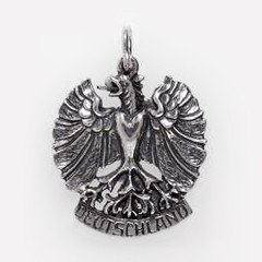 Anhänger Adler, Deutschland in echt Sterling-Silber oder Gold, Charm, Ketten- oder Schlüssel-Anhänger