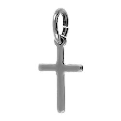 Anhänger Kreuz in echt Sterling-Silber 925 oder Gold, Charm, Ketten- oder Bettelarmband-Anhänger