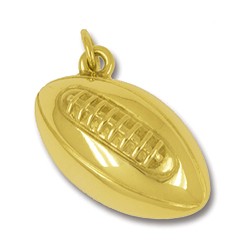Anhänger American Football in echt Sterling-Silber 925 oder Gold, Charm, Ketten- oder Bettelarmband-Anhänger