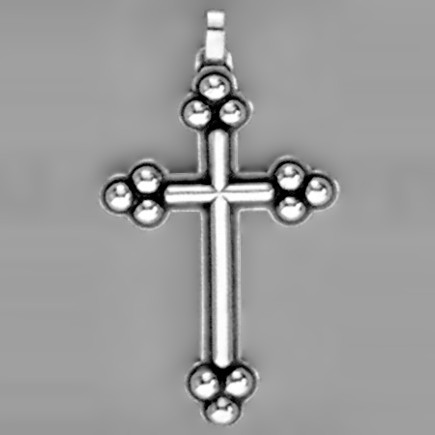 Anhänger Lazaruskreuz in echt Sterling-Silber 925 oder Gold, Ketten- oder Schlüssel-Anhänger