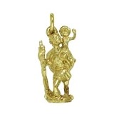 Anhänger Christophorus in Sterling-Silber 925 oder Gold, Charm, Ketten- oder Bettelarmband-Anhänger