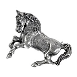 Brosche Pferd in echt Sterling-Silber 925 oder Gelbgold
