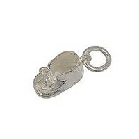Anhänger Babyschuh in echt Sterling-Silber 925 oder Gelbgold, Charm, Ketten- oder Bettelarmband-Anhänger