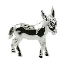 Zierfigur Esel in echt Silber 925, Standmodell