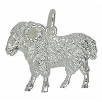 Anhänger Widder, Sternzeichen, Tierkreiszeichen in echt Sterling-Silber oder Gold, Ketten- oder Schlüssel-Anhänger