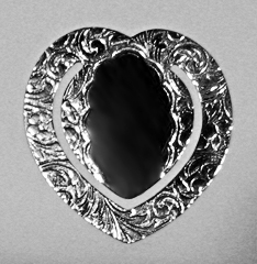Lesezeichen, Geldklammer Herz in Silber 835