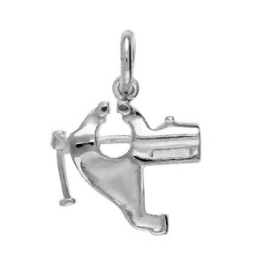 Anhänger Schraubstock in echt Sterling-Silber 925, Ketten- oder Schlüssel-Anhänger