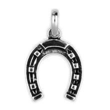 Anhänger Hufeisen in echt Sterling-Silber 925 oder Gold, Charm, Ketten- oder Bettelarmband-Anhänger