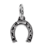 Anhänger Hufeisen in echt Sterling-Silber 925 oder Gold, Charm, Ketten- oder Bettelarmband-Anhänger