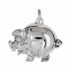 Anhänger Schwein in echt Sterling-Silber 925 oder Gold, Ketten- oder Schlüssel-Anhänger