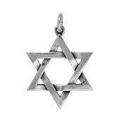 Anhänger Davidstern in echt Sterling-Silber 925 oder Gold, Ketten- oder Schlüssel-Anhänger