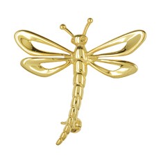Brosche Libelle in echt Sterling-Silber 925 oder Gelbgold 333 oder 585