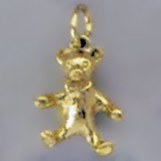 Anhänger Teddybär echt Sterling-Silber 925 oder Gold, Charm, Ketten- oder Bettelarmband-Anhänger
