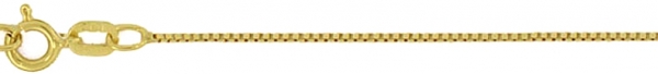 Venezianerkette in echt Gelbgold 333, Goldkette für Anhänger oder Charms, Länge 50 cm, Stärke 0,8 mm