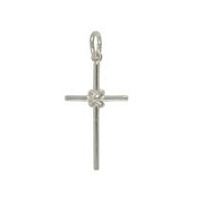 Anhänger Kreuz mit Knoten in echt Sterling-Silber 925 oder Gold, Ketten- oder Schlüssel-Anhänger