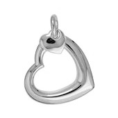 Anhänger Herzen groß & klein in echt Sterling-Silber 925 oder Gold, Ketten- oder Schlüssel-Anhänger
