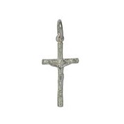 Anhänger Kreuz mit Korpus, Leib Christi, Kruzifix in echt Sterling-Silber 925 oder Gold, Charm, Ketten- oder Bettelarmband-Anhänger