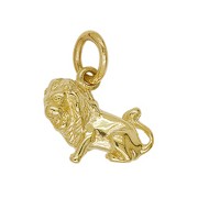 Anhänger Löwe, Sternzeichen in echt Gold, Charm, Ketten- oder Bettelarmband-Anhänger